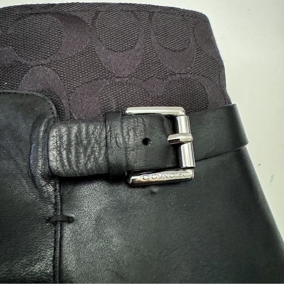 Coach Messina Black Leather Kitten Heeled Ankle Boots - Picture 8 of 10